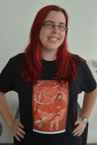 Dominica Malcolm in Amok t-shirt