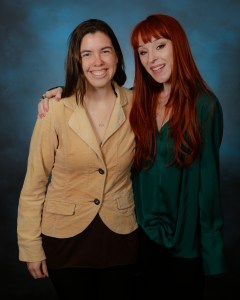 With Ruth Connell