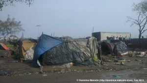 Shanty town poverty in India