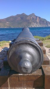 Cannon pointing into Hout Bay, South Africa