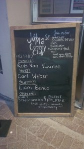 Jou Ma Se Comedy Club line up 13th Dec 2013