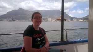 Dominica Malcolm on Tommy the Tugboat, Cape Town, South Africa