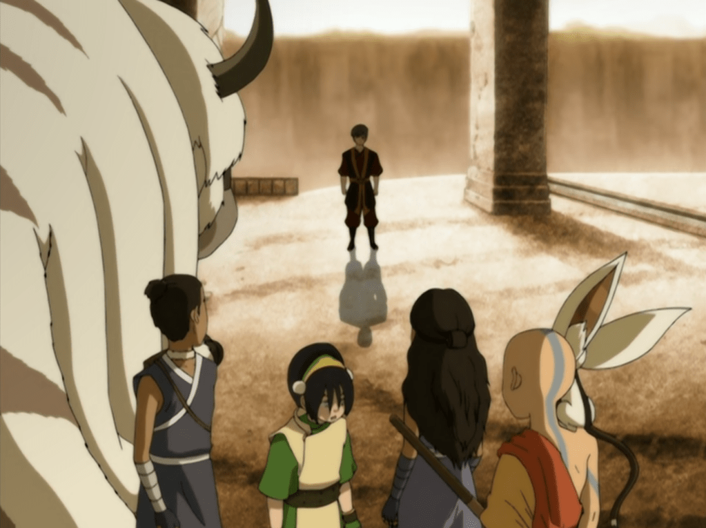 Zuko confronts Team Avatar